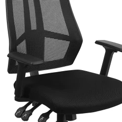 Flash Furniture High Back Mesh Multifunction Swivel Ergonomic Task Office Chair with Adjustable Arms, Black