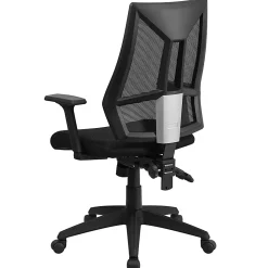 Flash Furniture High Back Mesh Multifunction Swivel Ergonomic Task Office Chair with Adjustable Arms, Black