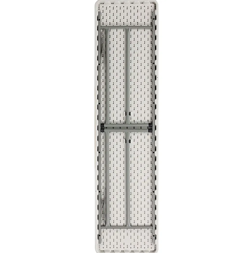 Flash Furniture Kathryn Plastic Folding Training Table, 29"H x 18"W x 72"D, Granite White