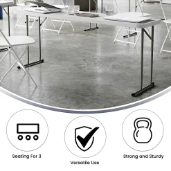 Flash Furniture Kathryn Plastic Folding Training Table, 29