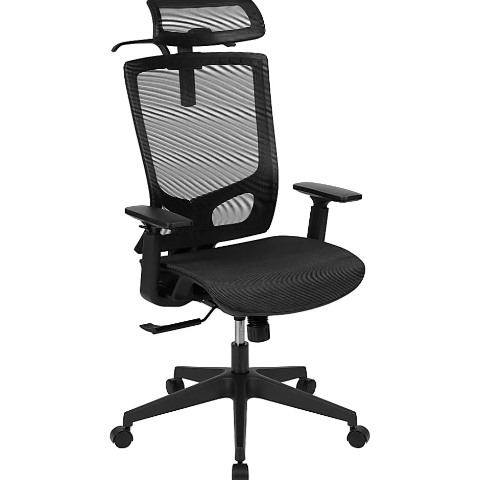 Flash Furniture Layla Ergonomic Mesh High-Back Office Chair, Black