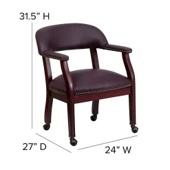 Flash Furniture Leathersoft Conference Chairs, Burgundy