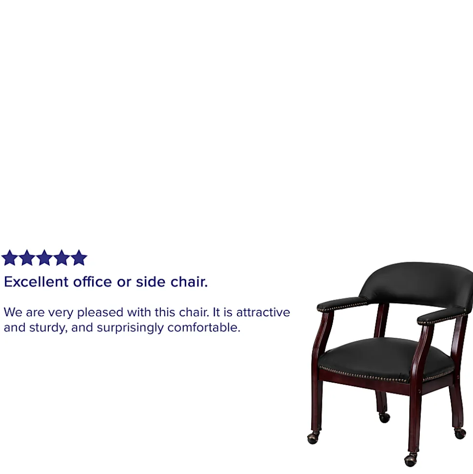 Flash Furniture Leathersoft Conference Chairs, Black