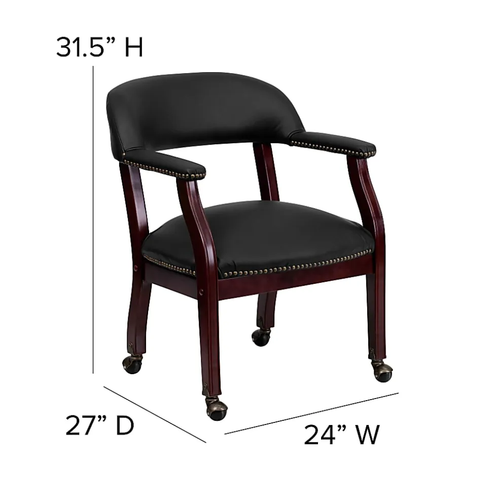 Flash Furniture Leathersoft Conference Chairs, Black