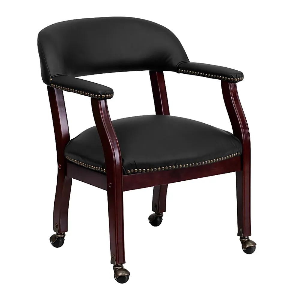 Flash Furniture Leathersoft Conference Chairs, Black
