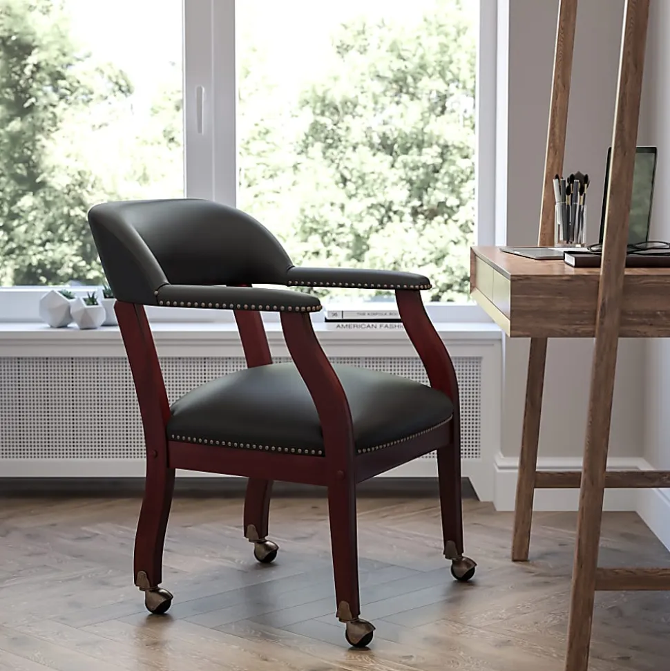 Flash Furniture Leathersoft Conference Chairs, Black