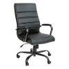 Flash Furniture LeatherSoft™ Faux Leather High-Back Office Chair, Black/Chrome