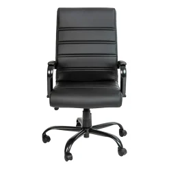 Flash Furniture LeatherSoft™ Faux Leather High-Back Office Chair, Black/Chrome