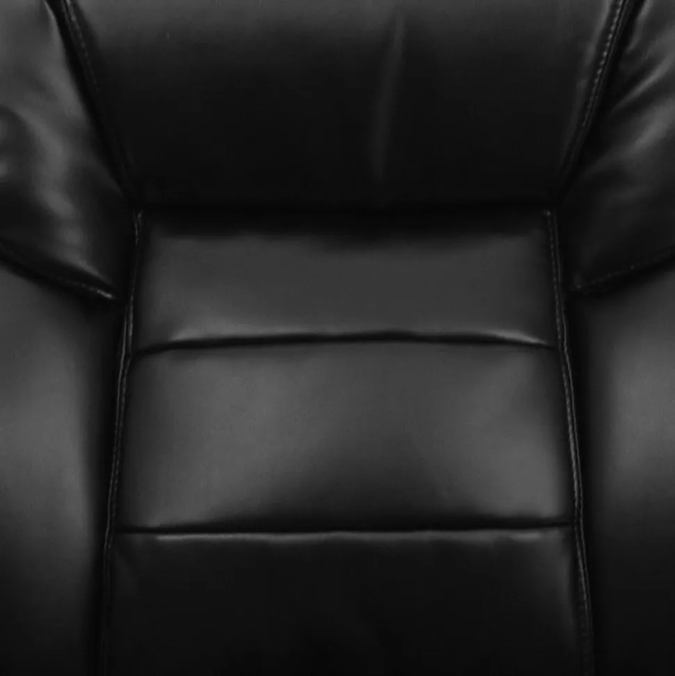 Flash Furniture LeatherSoft™ Faux Leather Sled-Base Side Chair, Black