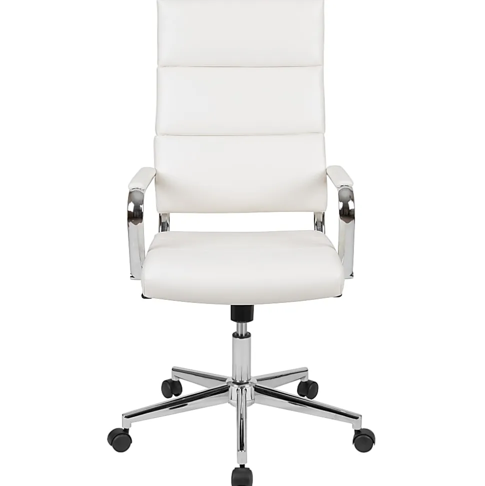 Flash Furniture LeatherSoft™ Faux Leather High-Back Contemporary Executive Office Chair, White