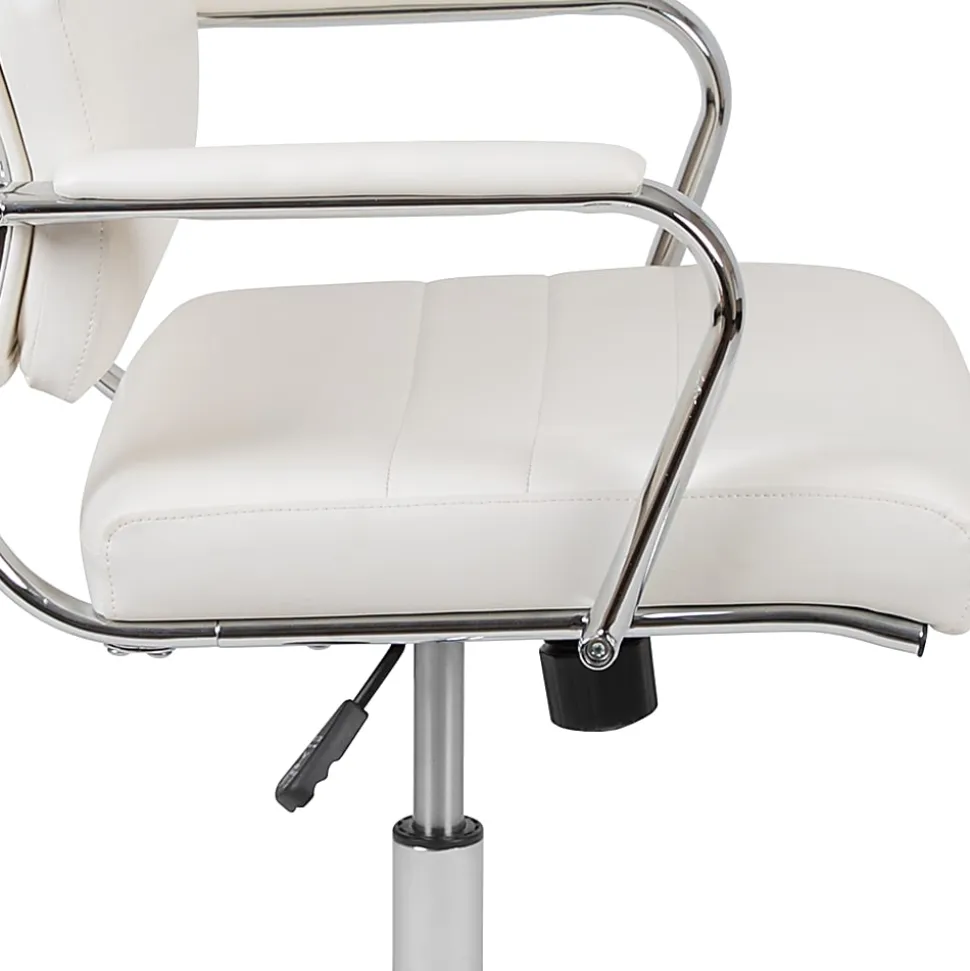 Flash Furniture LeatherSoft™ Faux Leather High-Back Contemporary Executive Office Chair, White