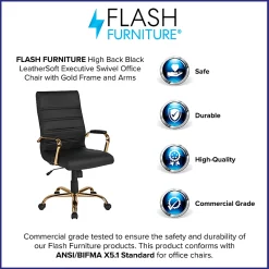 Flash Furniture LeatherSoft™ Faux Leather Mid-Back Office Chair With Chrome Base And Arms, White/Pink