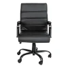 Flash Furniture LeatherSoft™ Faux Leather Mid-Back Office Chair, Black/Chrome