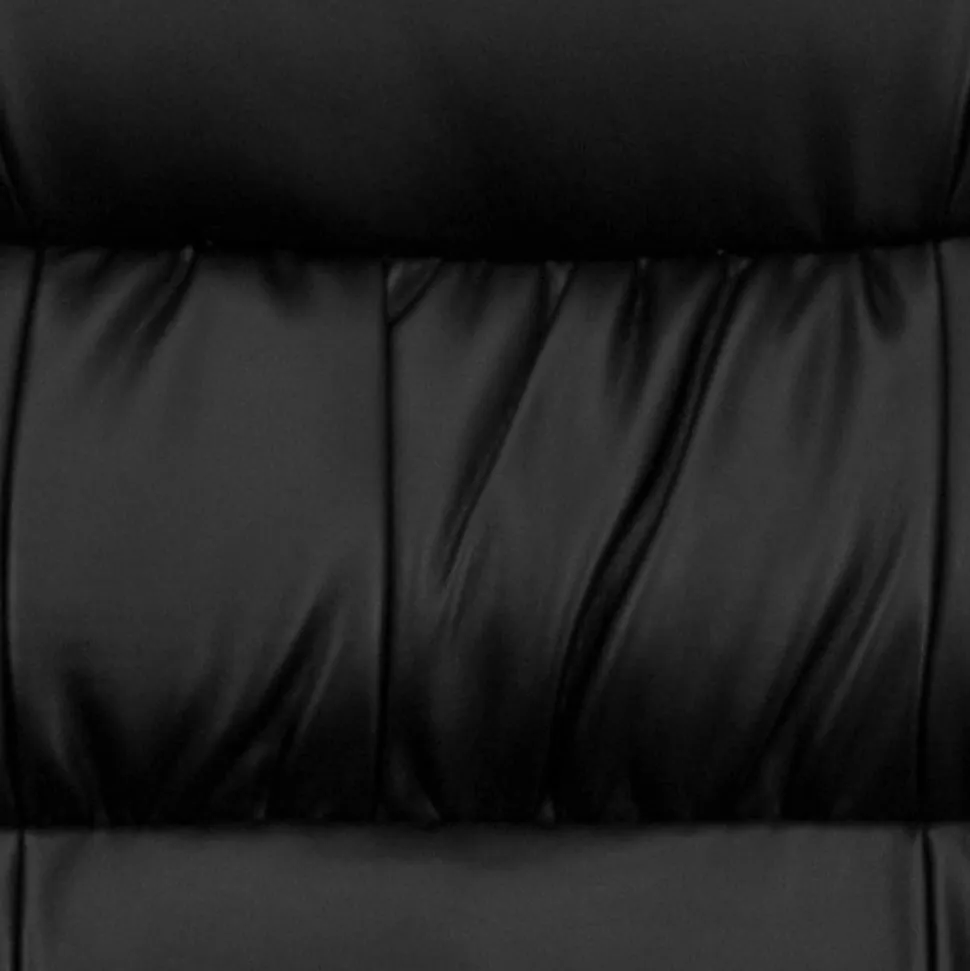 Flash Furniture LeatherSoft Executive Side Reception Chair with Powder Coated Frame, Black/Titanium Gray