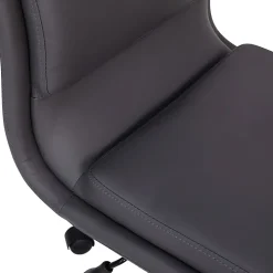 Flash Furniture Madigan Faux Leather Mid-Back Armless Swivel Task Office Chair, Gray