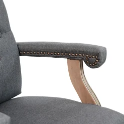 Flash Furniture Martha Washington Fabric High-Back Swivel Executive Office Chair With Arms, Gray/Driftwood