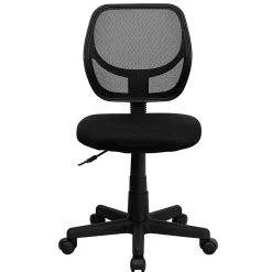Flash Furniture Mesh Low-Back Swivel Task Chair, Black