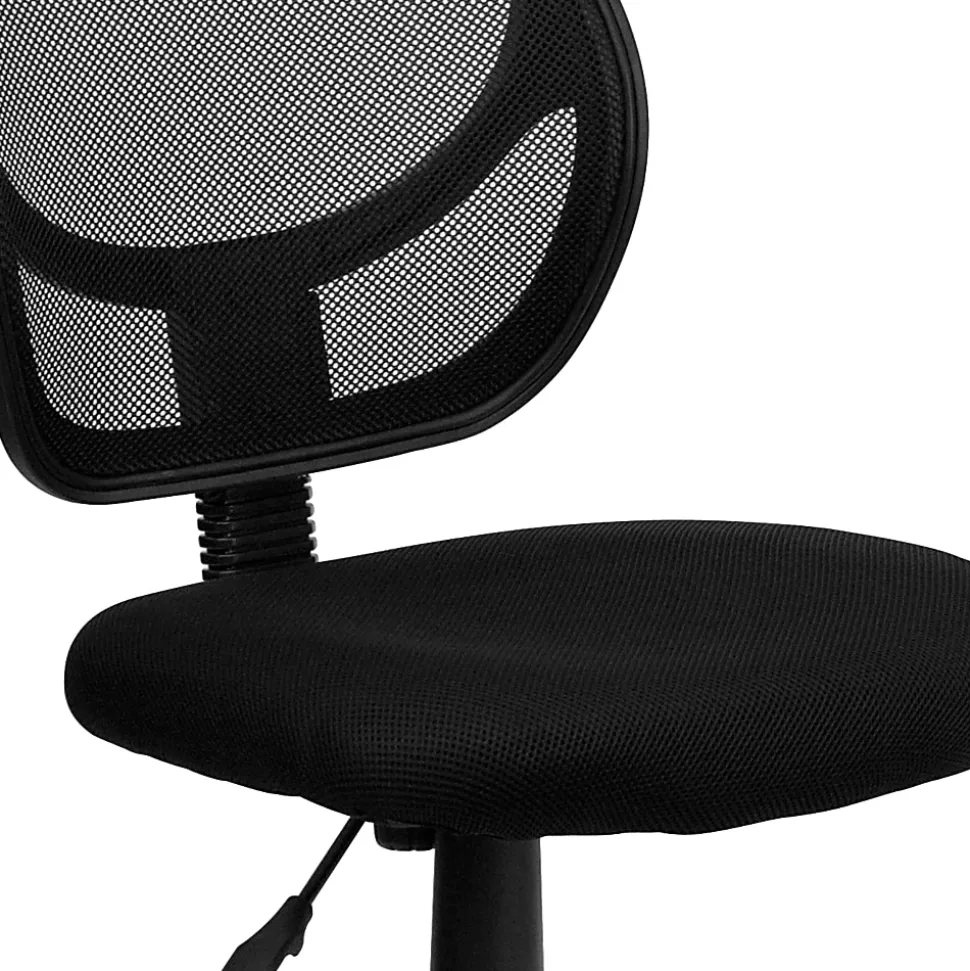 Flash Furniture Mesh Low-Back Swivel Task Chair, Black