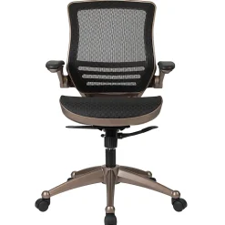 Flash Furniture Mesh Mid-Back Executive Office Chair, Black/Gold