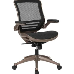 Flash Furniture Mesh Mid-Back Executive Office Chair, Black/Gold