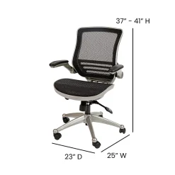 Flash Furniture Mesh Mid-Back Executive Office Chair, Black/Graphite Silver
