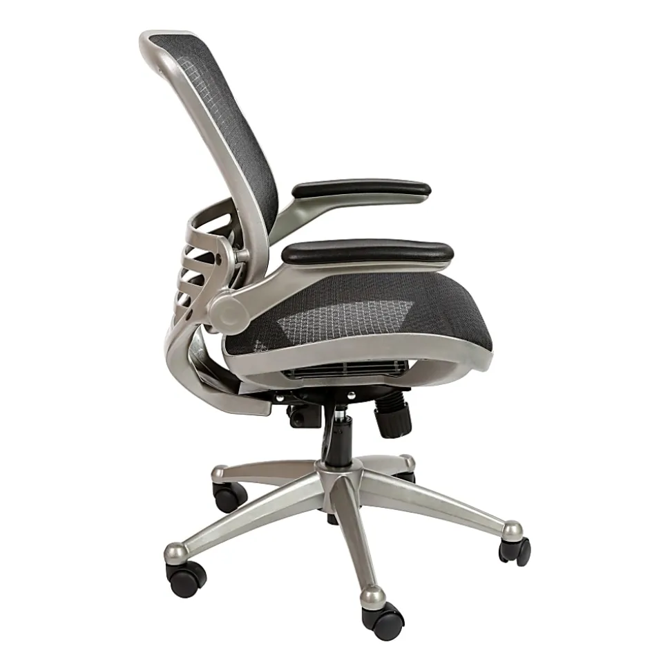 Flash Furniture Mesh Mid-Back Executive Office Chair, Black/Graphite Silver