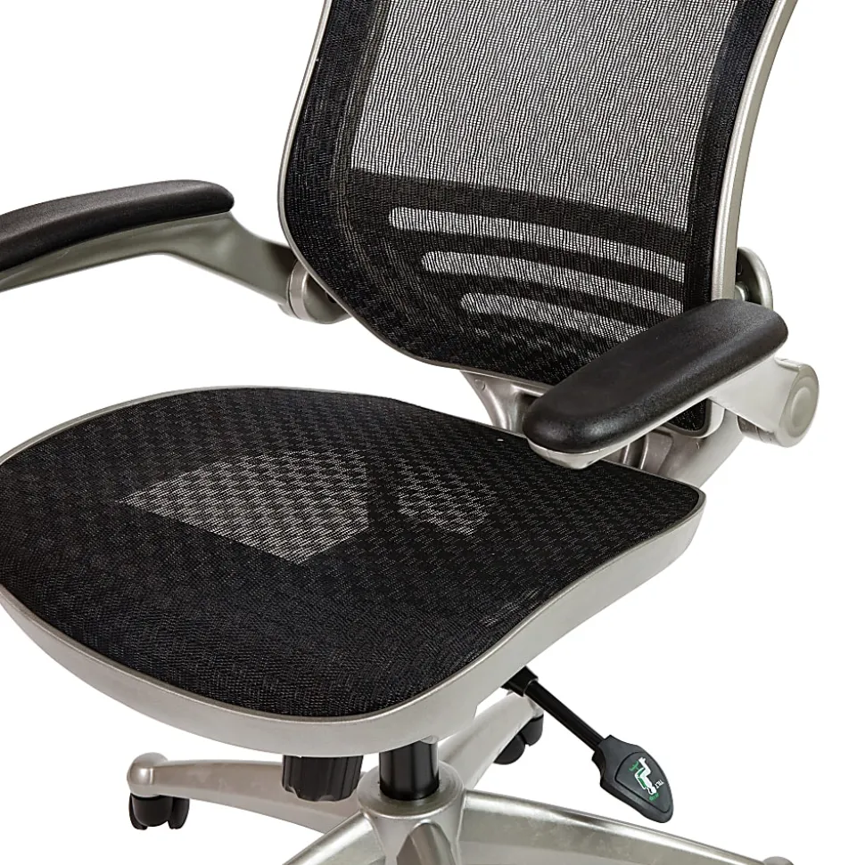 Flash Furniture Mesh Mid-Back Executive Office Chair, Black/Graphite Silver