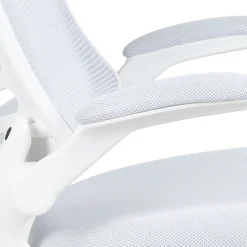 Flash Furniture Mesh Mid-Back Swivel Task Chair With Flip-Up Arms, White
