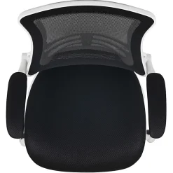 Flash Furniture Mesh Mid-Back Swivel Task Chair With Flip-Up Arms, Black/White
