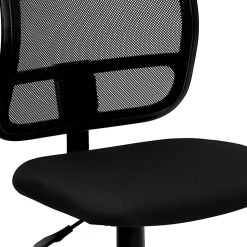Flash Furniture Mesh Mid-Back Swivel Task Chair With Padded Fabric Seat, Black
