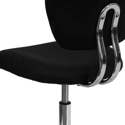 Flash Furniture Mesh Mid-Back Swivel Task Chair, Black/Silver