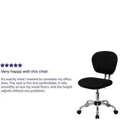 Flash Furniture Mesh Mid-Back Swivel Task Chair, Black/Silver