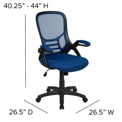 Flash Furniture Porter Ergonomic Mesh High-Back Office Chair, Blue