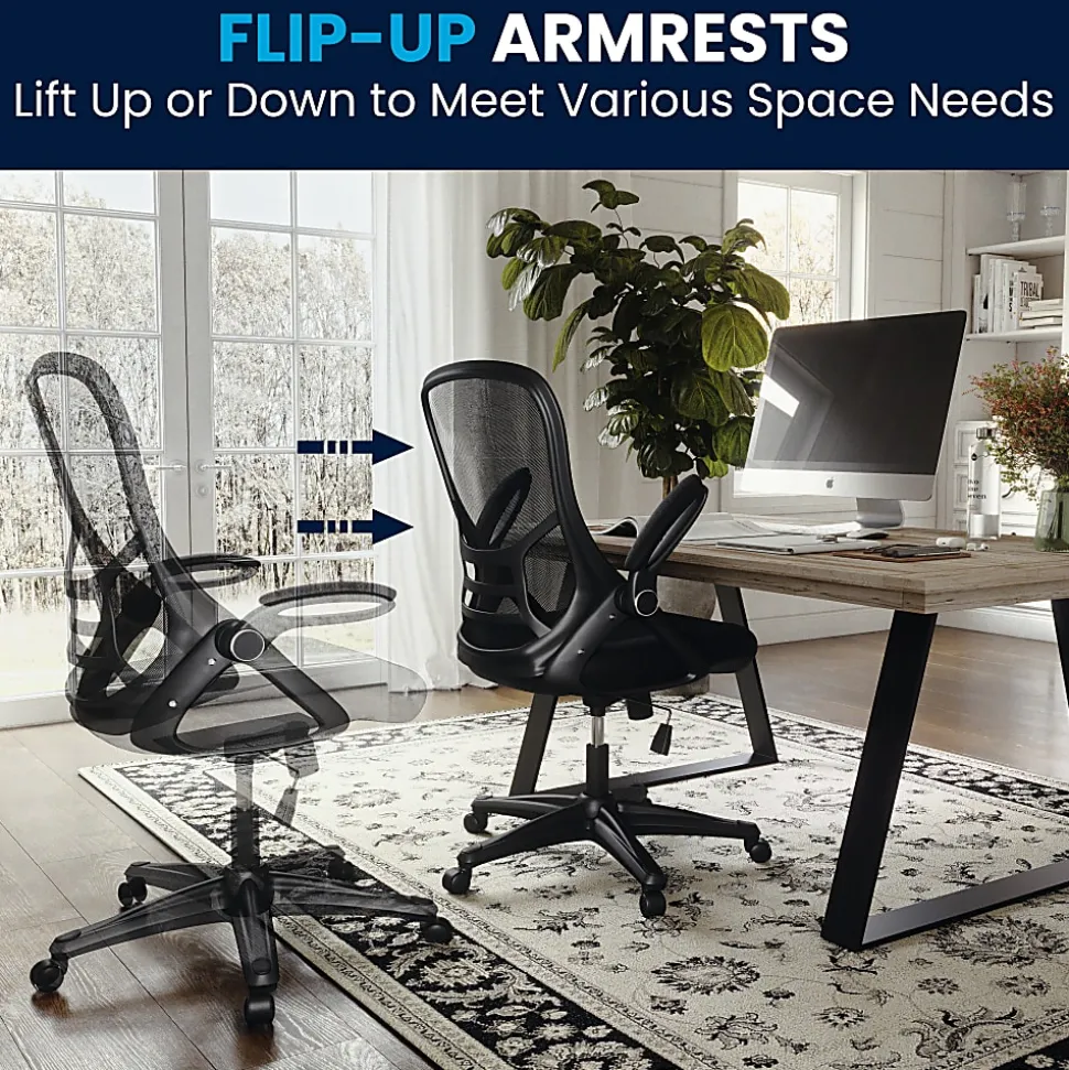 Flash Furniture Porter Ergonomic Mesh High-Back Office Chair, Black