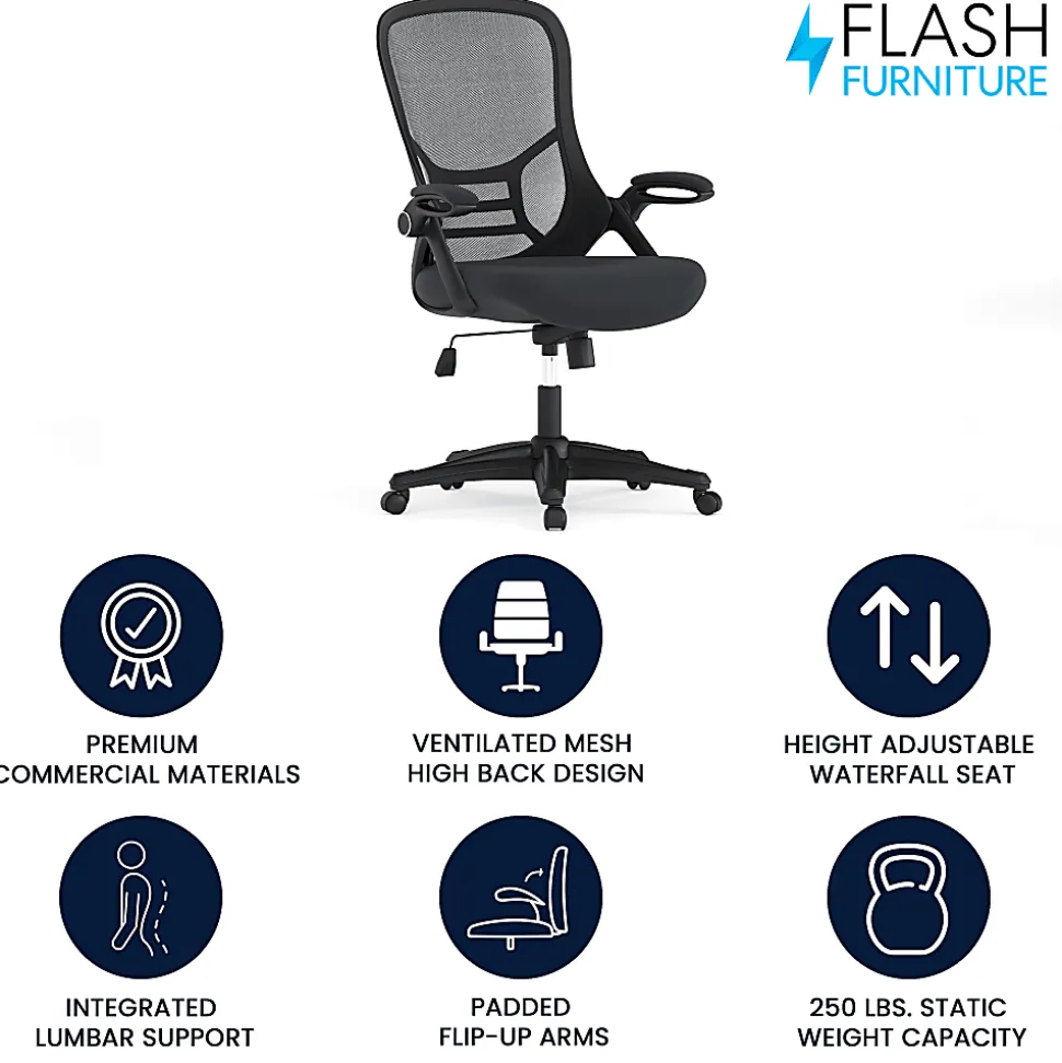 Flash Furniture Porter Ergonomic Mesh High-Back Office Chair, Gray