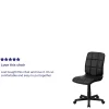 Flash Furniture Quilted Vinyl Mid-Back Swivel Task Chair, Armless,  Black