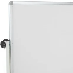 Flash Furniture Reversible Cork Bulletin/Magnetic Dry-Erase Whiteboard, 64 3/4" x 64 1/4", Silver Aluminum Frame