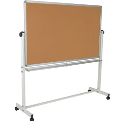 Flash Furniture Reversible Cork Bulletin/Magnetic Dry-Erase Whiteboard, 64 3/4