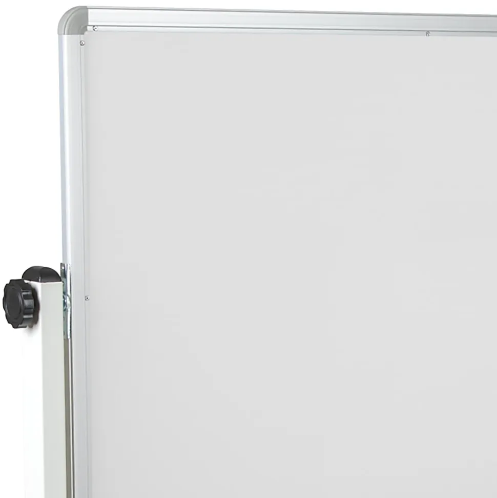 Flash Furniture Reversible Cork Bulletin/Non-Magnetic Dry-Erase Whiteboard, 54 3/4" x 45 1/4", Silver Aluminum Frame
