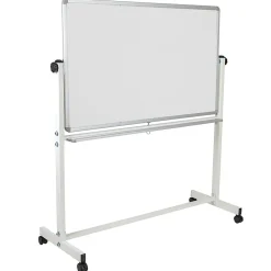 Flash Furniture Reversible Mobile Cork Board/Non-Magnetic Dry-Erase Whiteboard With Pen Tray, 59