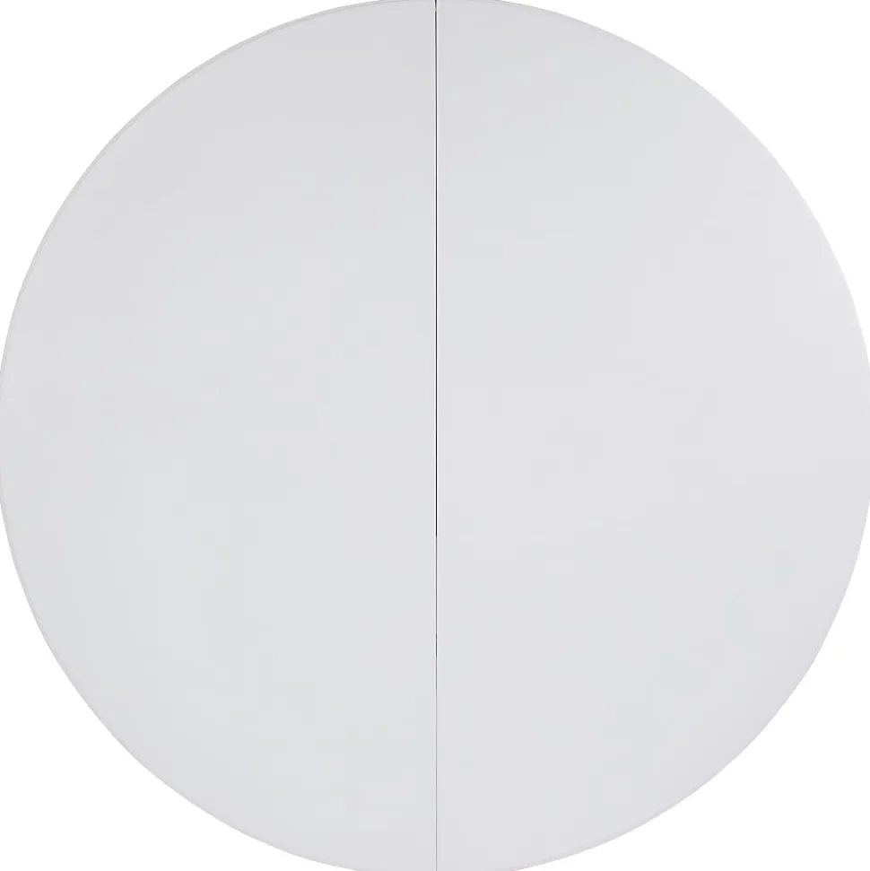 Flash Furniture Round Bi-Fold Plastic Banquet And Event Folding Table, 29"H x 71"W x 71"D, Granite White