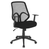 Flash Furniture Salerno Series Ergonomic Mesh High-Back Office Chair With Arms, Black