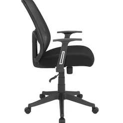 Flash Furniture Salerno Series Ergonomic Mesh High-Back Office Chair With Arms, Black