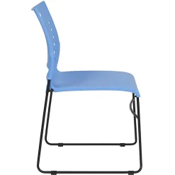 Flash Furniture Sled-Base Stacking Chair With Handle And Air-Vent Back, Blue/Black