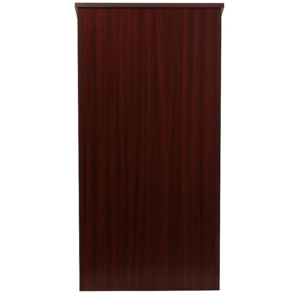 Flash Furniture Stand-Up Wood Lectern, 45-3/4"H x 23"W x 15"D, Mahogany