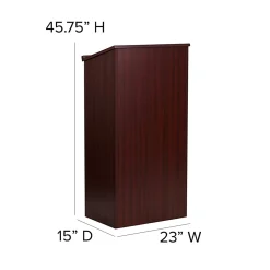 Flash Furniture Stand-Up Wood Lectern, 45-3/4