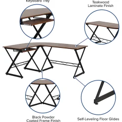 Flash Furniture Teakwood 88