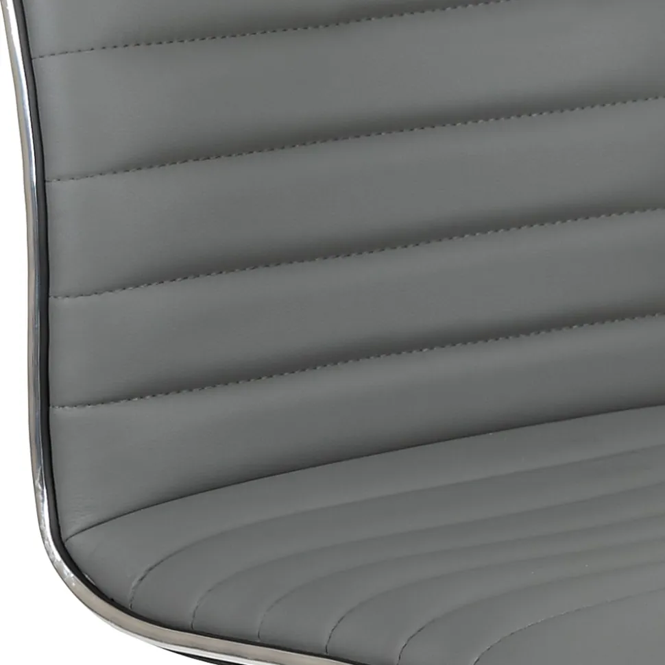 Flash Furniture Vinyl Low-Back Swivel Armless Task Chair, Light Gray/Gray