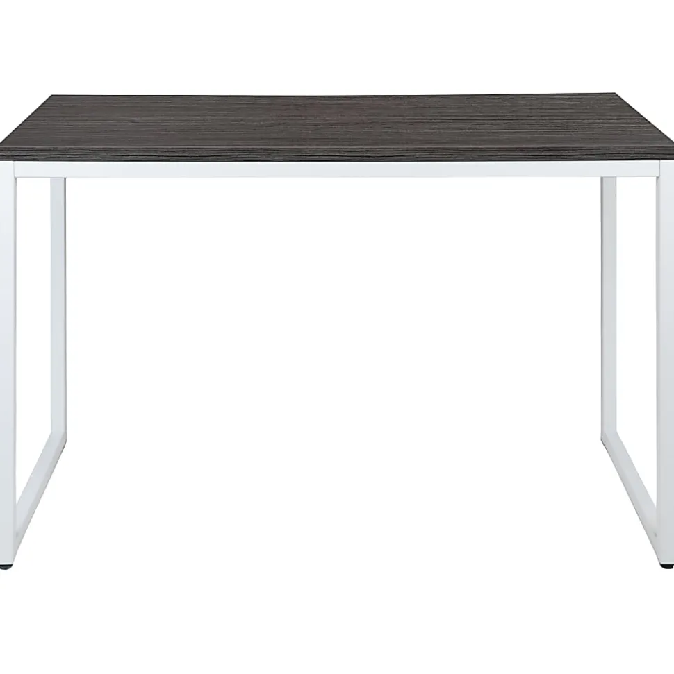 Flash Furniture 48"W Commercial-Grade Industrial Office Computer Desk, Rustic Gray/White