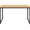 Flash Furniture 48"W Commercial-Grade Industrial Office Computer Desk, Maple/Black